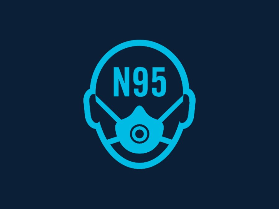 Public Health Ontario N95 respirator icon from the infection control signage system